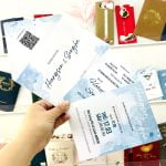 Thiệp cưới blue watercolor