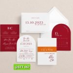 Thiệp trắng đỏ 067