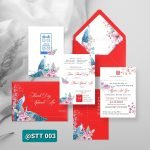 Thiệp cưới hoa lá 003