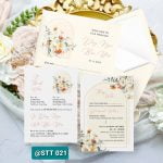 Thiệp cưới hoa lá 021