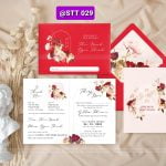 Thiệp cưới hoa lá 029