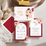 Thiệp cưới hoa lá 048 Thiệp cưới hoa lá 048