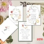 Thiệp cưới màu trắng 004 Thiệp cưới màu trắng 004