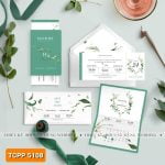 Thiệp cưới passport màu xanh