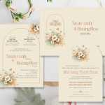 Thiệp cưới hoa cổ điển