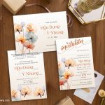 Thiệp cưới thanh lịch