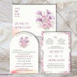 Thiệp cưới màu tím